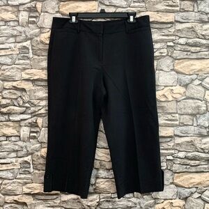 #29 Dress Barn Black Dressy Casual Capri Pants Crop Slacks Women’s Size 12